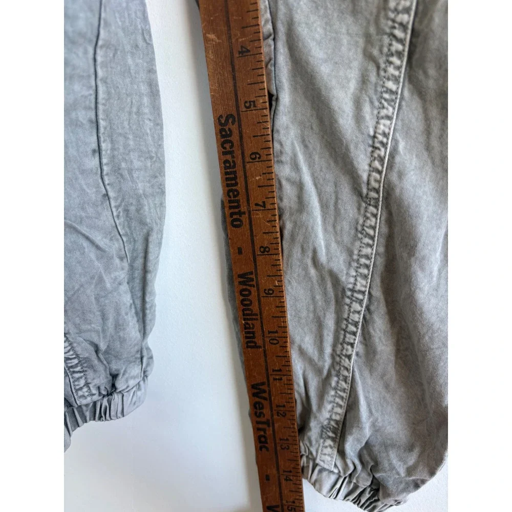Playday Kids Gray Cotton Bib Overalls Elastic Cuffs Size 3/4 Years 110cm